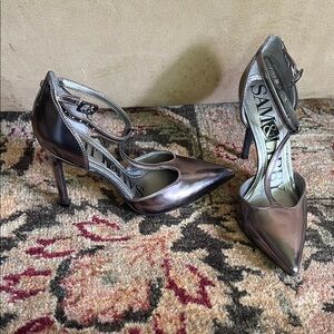 Sam & Libby Metallic Silver Heels